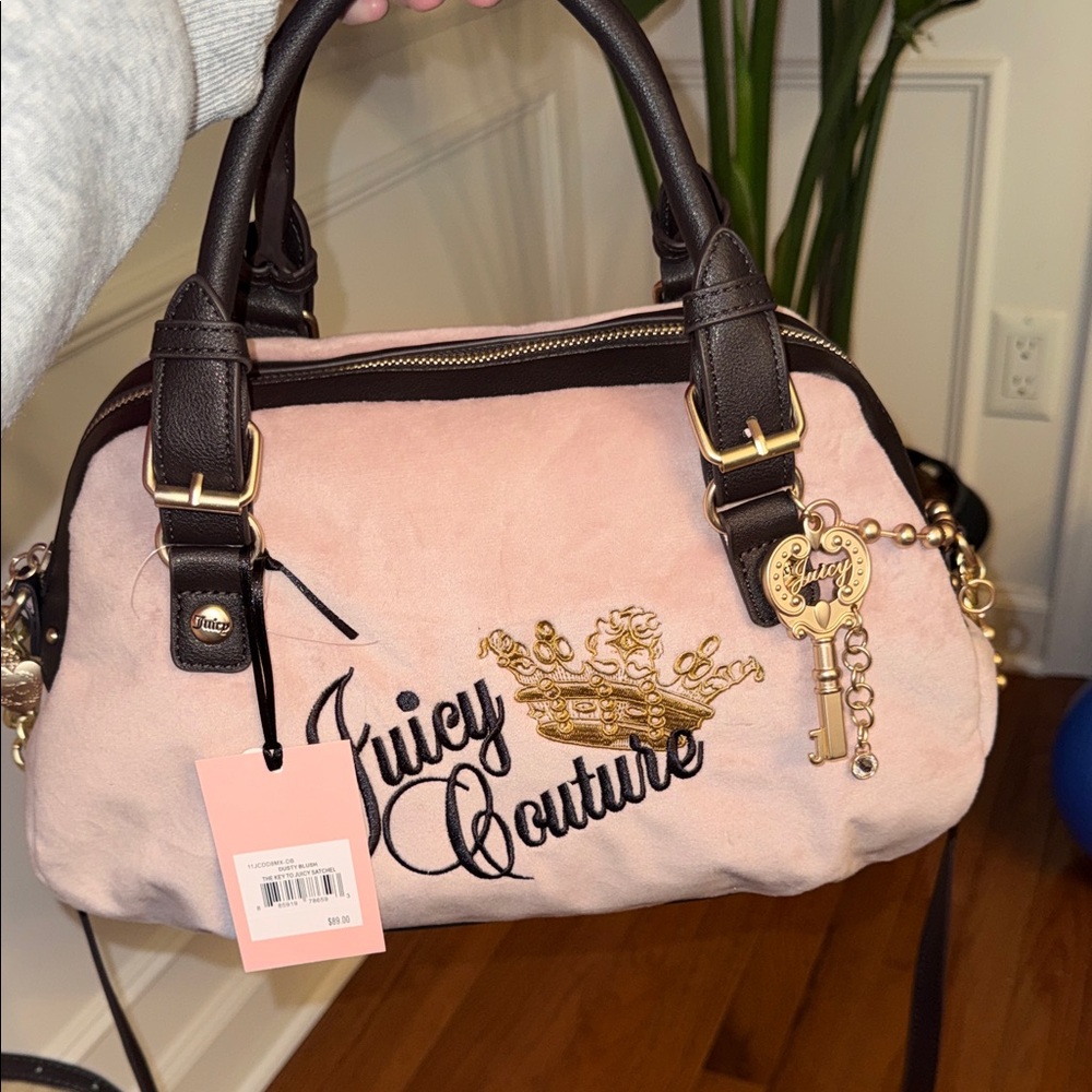 Juicy Couture Pink and Brown Satchel